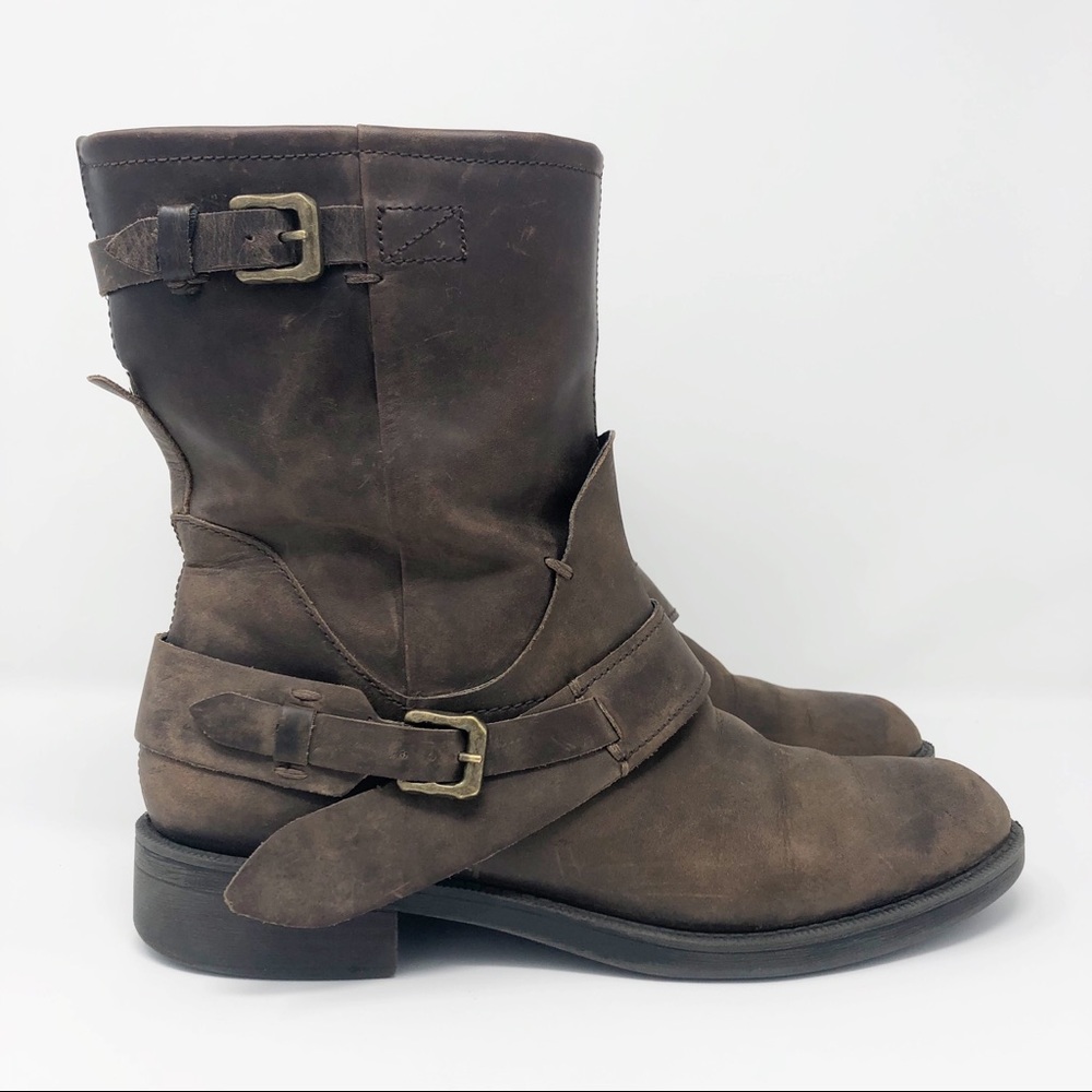 ENZO ANGIOLINI EASAHARIA LEATHER RIDING BOOTS